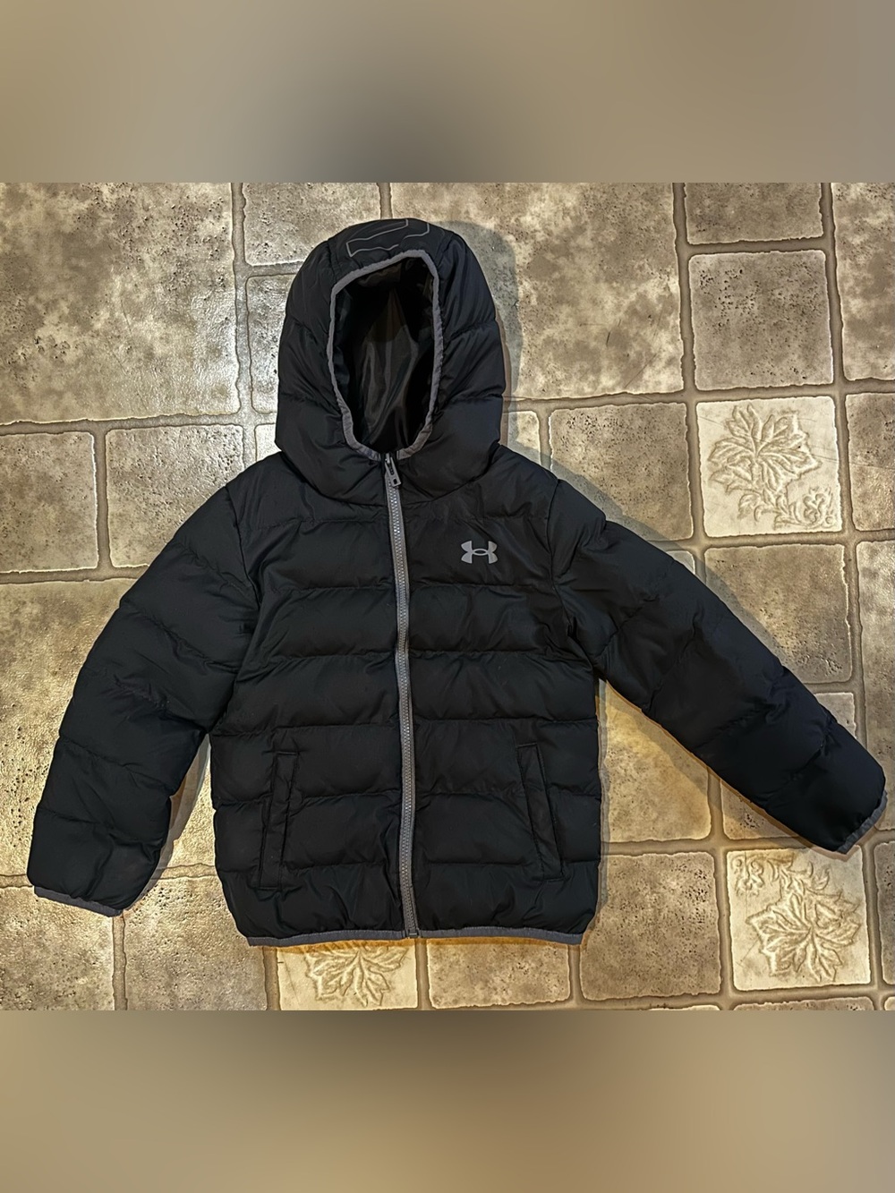 Under Armour Black Hooded Puffer Coat